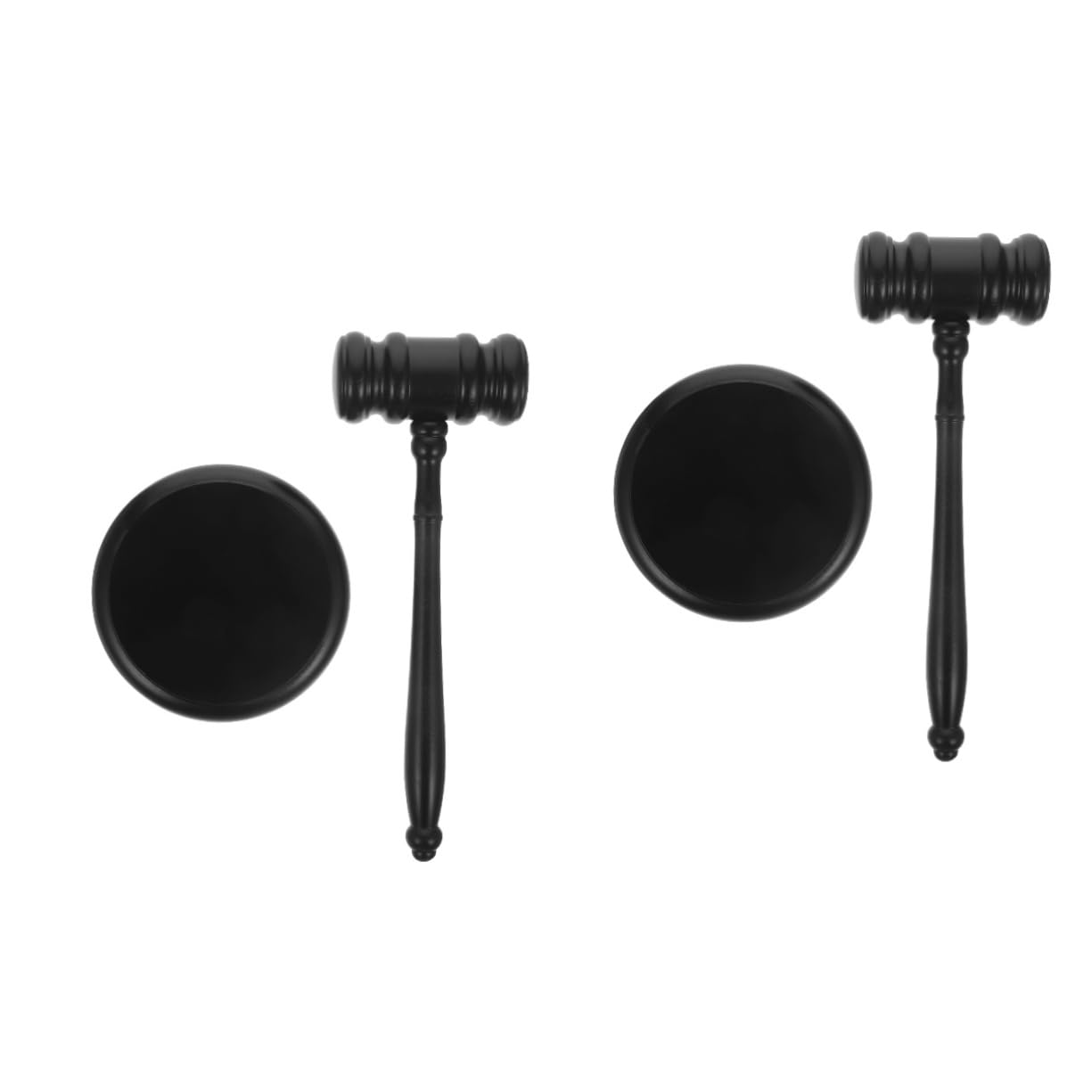 DOITOOL 2 Juegos Martillo de Juez de Madera de Haya con Base de Subasta Martillo de Abogado Elegante y Ergonomía Excelente