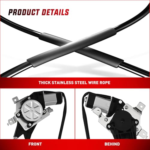 Image of Nilight 741-587 Power Window Regulator /Motor Front Passenger Side | Compatible with 2003-2014 Ford E150 E250 Econoline E350 E450 E550 Super Duty 2005-2014