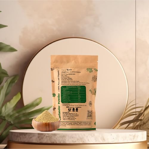 Image of Rav Organics Organic Dhaniya Powder 200g | 100% Natural Coriander Powder | Traditional & Authentic Indian Spices | Sun-Dried & Stone-Ground | NPOP Certified Organic, Non-GMO, Chemical & Preservative Free