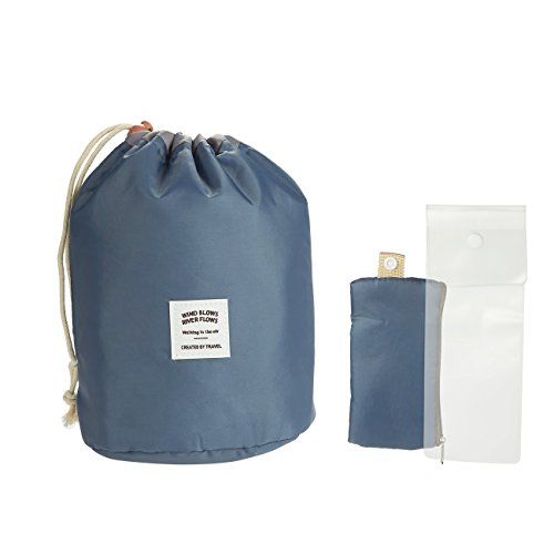 Cosmetic Makeup Bag and Toiletry Organizer Pouch Case - Polyester Toiletry, Cosmetic Makeup Organizer Bag for Women - Blue