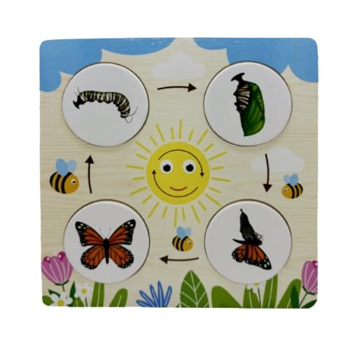 Image of Wooden Multiplication & Growth Cycle Boards Combo | Educational Toy for 6 + Years Old | Perfect Tool for Visual Thinkers | Fun Filled Board (Maths + Science Combo 1 (Multiplication & Growth Cycle))
