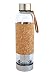 The Tea Spot, Urban Tea Tumbler, Borosilicate Glass Tea Bottle with Stainless Steel Tea Infuser, insulated Natural Cork Sleeve, 16 oz