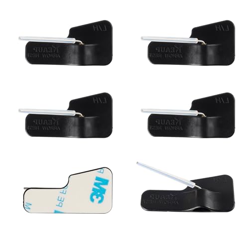 KEAUP 6 Pack Black Arrow Rest for Recurve Bow Left Hand Archery Arrow Rest for Compound Bows and Recurve Bow