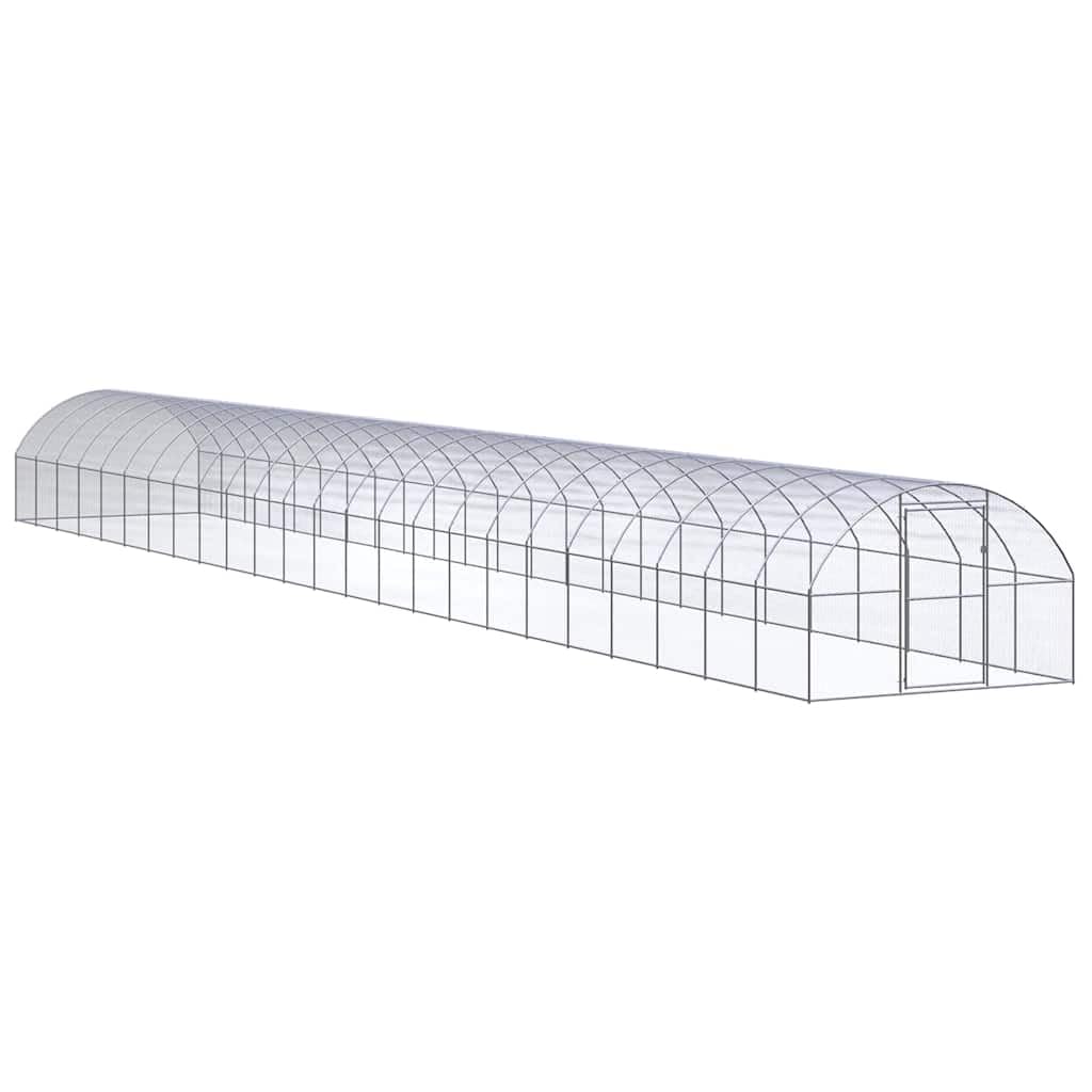 Hühnerstall, verzinkter Stahl, 3 x 24 x 2 m