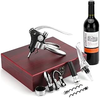 VASFFG Wine Opener Set - Corkscrew,Wine Accessories Areator Wine Opener Kit Gift Set with Wood Case