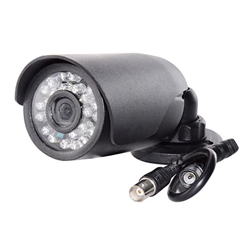 Überwachungskamera Außen IP 65 Wasserdicht Kamera, 3.6mm Linse, 24 IR LEDs Nachtsicht, BNC Kabelgebunden Sicherheitsüberwachung
