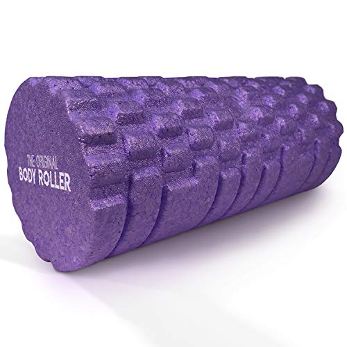 The Original Body Roller - High Density Foam Roller Massager for Deep Tissue Massage of TheÂ Back and Leg Muscles - Self Myofascial Release of Painful Trigger Point Muscle Adhesions - 13" Grape