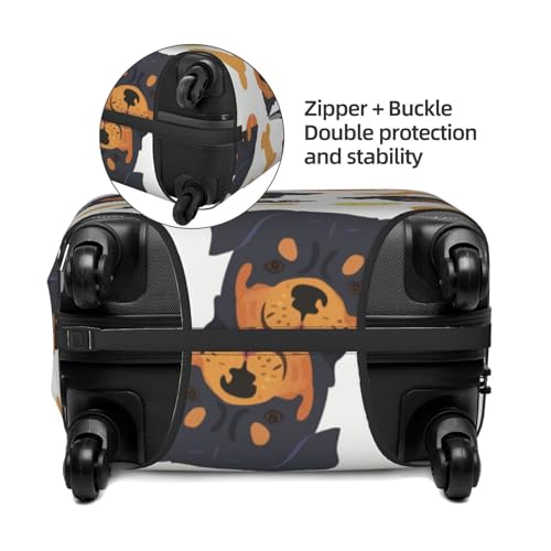 Rottweiler Travel Luggage Covers For Suitcase Elastic Suitcase Protector Anti-Scratch Spandex Baggage Covers Fits 18-32 Inch Luggage Small4