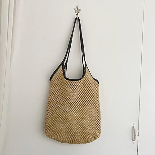 Sac de plage de loisirs en paille pour des vacances d'été élégantes