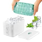 Bacs à Glaçons en Silicone avec Couvercle à Seau à Glace Pelle à Glace Moule à Glaçons Démoulage Facile, sans BPA