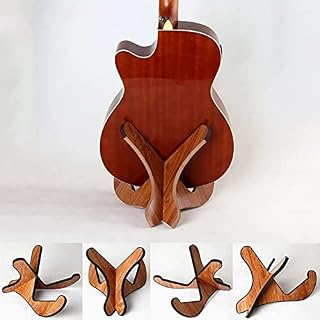 WAQAM Stand de guitare Support de guitare acoustique en bois universel X-Cadre avec bord doux pour guitares de basse… - Les Beatles, Paul McCartney, John Lennon, RIngo Starr, George Harrison WAQAM Stand de guitare Support de guitare acoustique en bois universel X-Cadre avec bord doux pour guitares de basse… – Image 2