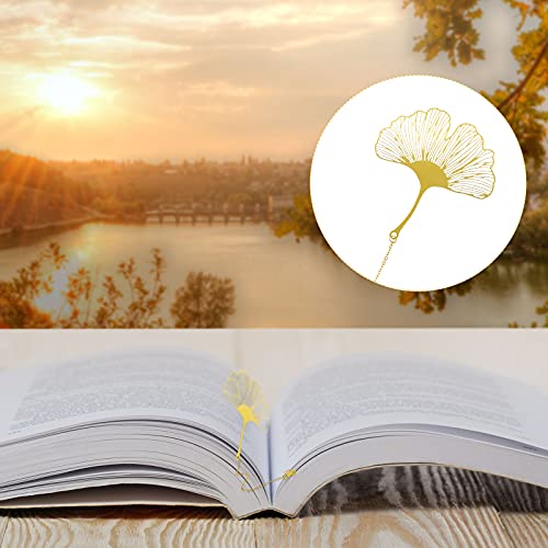 Jummisy 12 Pieces Metal Bookmarks With Chain For Women Metal Leaf Bookmark Unique Bookmarks Plant Bookmark Vintage For Book Lovers Writers Readers Children Teens Adults Gold Silver And Rose Gold #TOP3
