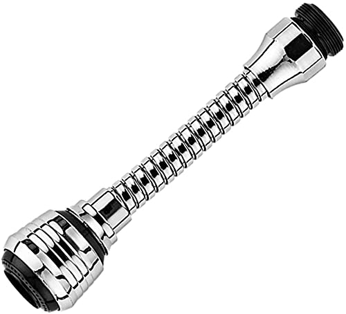 Stainless Steel Water-saving Tap Attachment, Faucet - 360 Degrees Swivel Tap Aerator Sink Faucet Water Saver (Two Functions)
