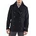 Produktbild alpine swiss Mason Herren Wollmischung Classic Pea Coat Schwarz Medium