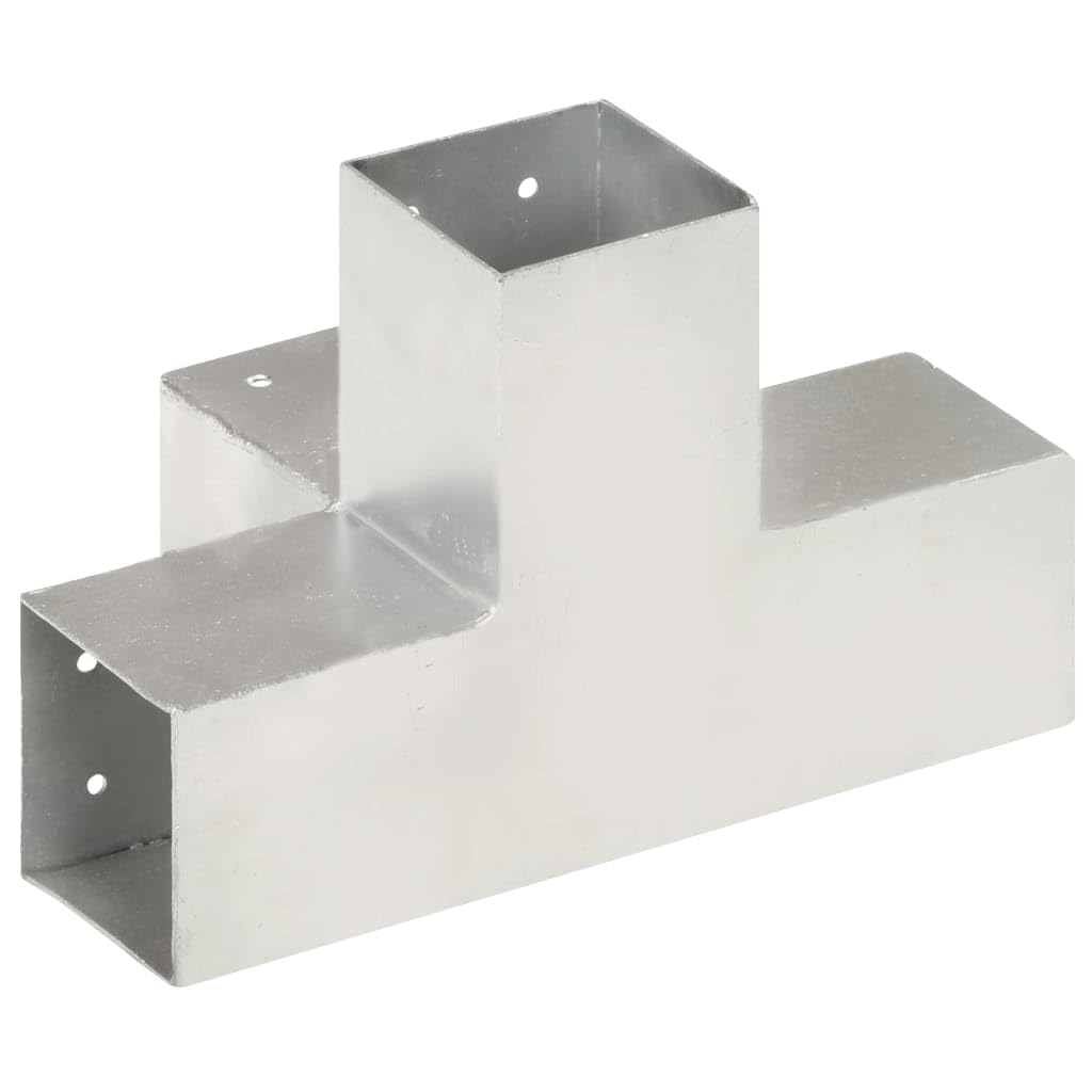 Conector de postes 4 piezas en forma de X para vigas de 81 mm, conectores de vigas galvanizadas, preperforados y esquinas de postes de 81 x 81 mm para horticultura