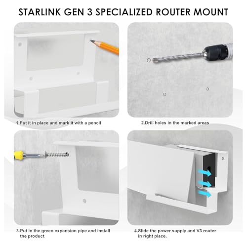 Support de montage de routeur 2 en 1 avec rangement d'alimentation V3