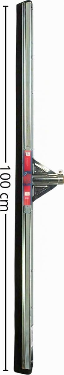 Raclette à Eau 100 cm, Raclette pour Sol Extérieur, Manche en Bois 150 cm, Terrasse Extérieure, Outil Professionnel pour Nettoyage, Usage Intensif