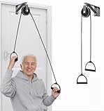 Shoulder Pulley for Physical Therapy with Fixed Metal Bracket, Shoulder Pulley Over The Door Physical Therapy System, Over Door Exercise Pulley for Injury Rehab Recovery Stretching