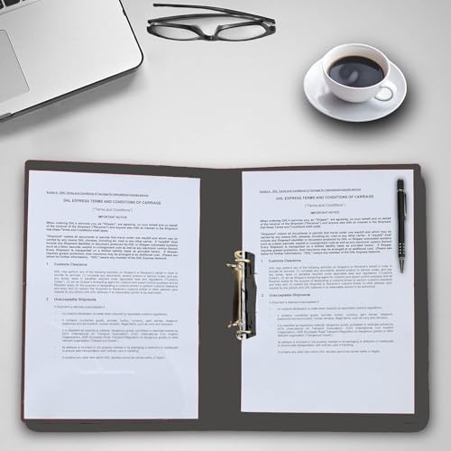 Image of 2D Ring Binder File| Durable Polyethylene File Folder Document for Professional Use| Holds Upto 250 Sheets (Light Grey, Pack of 4)