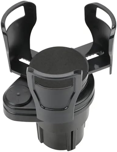 Miniatura 8 de Soporte universal ajustable para tazas de coche, bandeja para bebida, soporte de vaso de doble agujero, ranura para teléfono celular, bandeja de