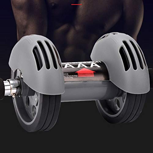 BESPORTBLE Rolo de abdômen para exercício abdominal, roda dupla, equipamento de exercícios abdominai
