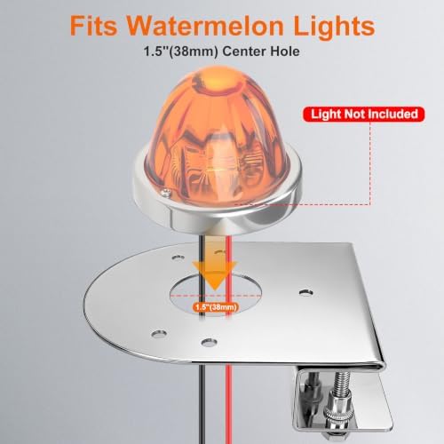 Linkstyle Watermelon Light Bracket, Clamp-On Frame, Straight Down, 2PCS — 사진 4