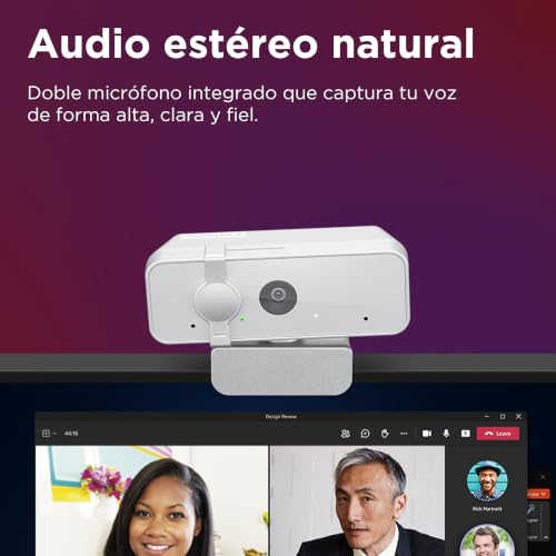 Image of Lenovo 310 FHD Webcam, 1080p, FHD Resolution @30 FPS, Plug-and Play USB Connectivity, 1.8M Cable, 2 Integrated Microphones, External Privacy Shutter, White