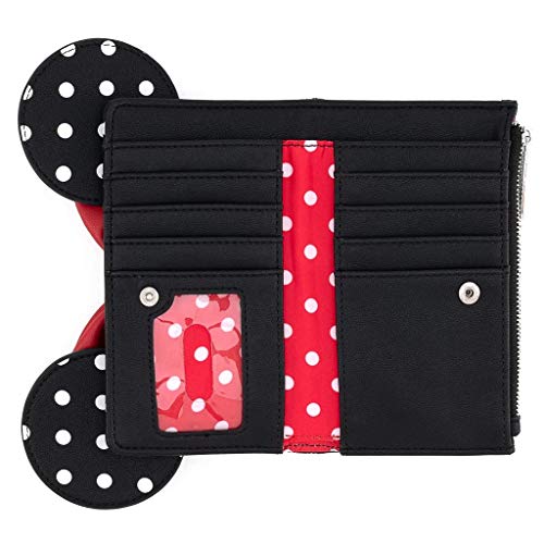 Loungefly x Disney Minnie Mouse Polka Dot Cosplay Flap Wallet (One Size, Black/White/Red)3