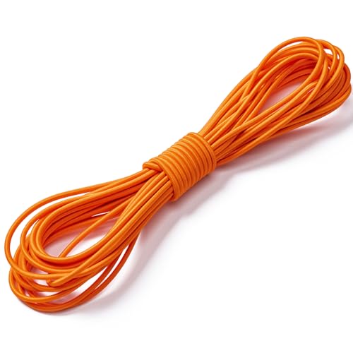 Elastic Bungee Cord, 1/8" x 50' Heavy Duty Bungie Cord(Orange)
