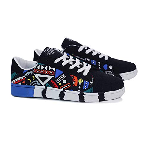 Baskets en toile pour hommes à lacets marine décontractées - 4