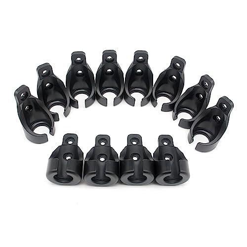 Bungee Kit for Roller Shade Parts Replacement Sun Shades Blackout Roller up Blinds tie Down (Black, 12 Circle Receiver)