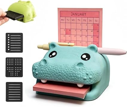 Note Toad Desk Organizer Sticky Note Holder, 3D Printed Frog Sticky (Blue)