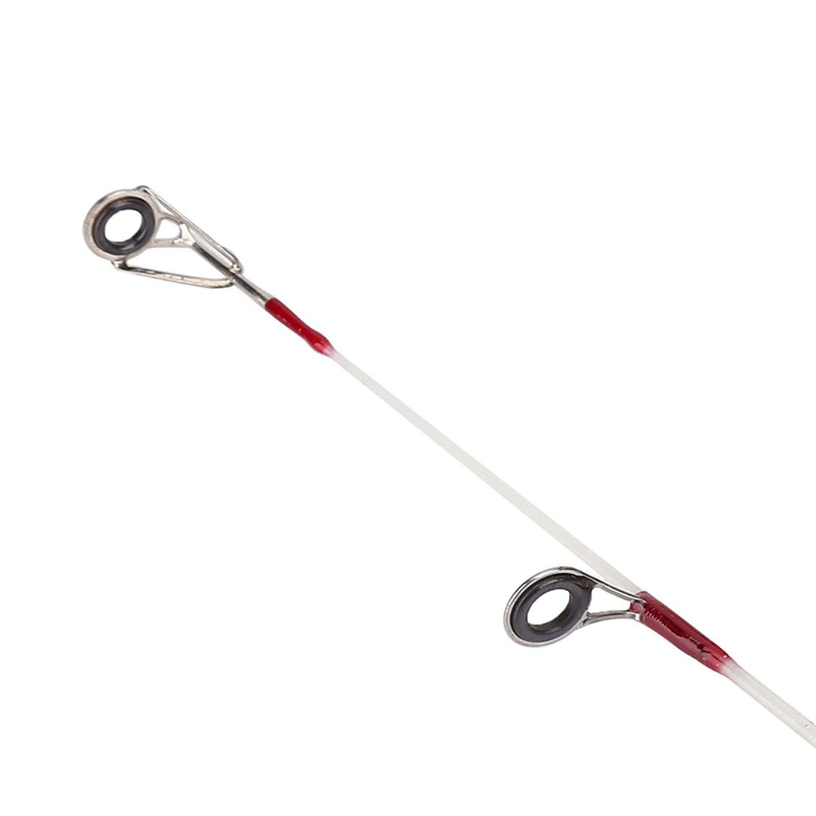 Wędka Spinningowa Mini 50 Cm z Rączką - 2 Sekcje Przenośna na Krewetki do Podróży - Wędkarstwo Słonowodne i Słodkowodne