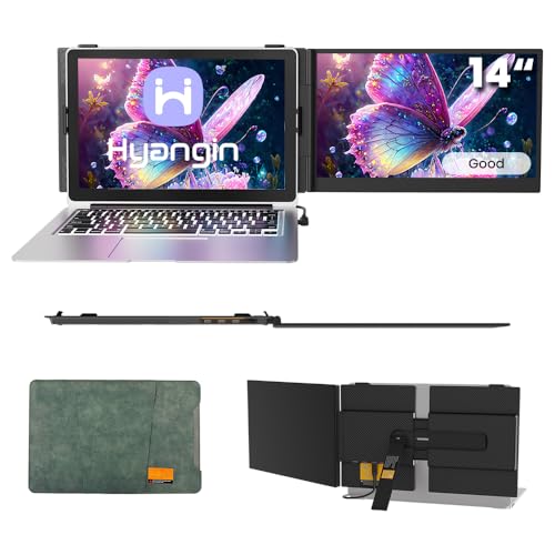 Image of Used Good Laptop Screen Extender 14-inch, 2026 Upgraded Ultra-Slim 1080P Laptop Monitor Extender, Ultra-Light Dual Screen Portable Monitor for 13-17.3 inch Laptops, Compatible with Windows /Mac /Phone