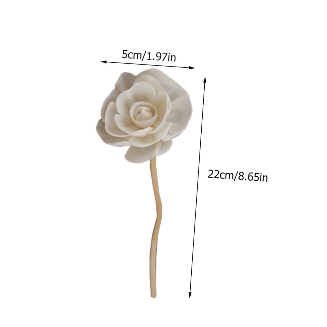 ULTECHNOVO 6pcs Bâtonnets Diffuseurs en Rotin Forme Fleur pour Diffuseur de Parfum Intérieur, Matériau Synthétique, Décoration Chambre ou Hôtel