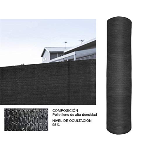 Comercial Candela Bobina Malla Sombreado Malla Ocultación 95% Negra 1,5X50 Metros
