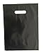 Ubags 100 Merchandise Bags 15x18 Black, Die Cut Handles, Gusset, Strong, Durable, and Tear Resistant Bags Perfect for Retail, Boutiques or Events