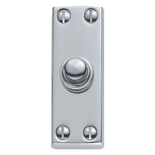 Image of Kooples Hardware Bell Push - Bell Push Oblong (Satin Chrome, 75x25 MM)