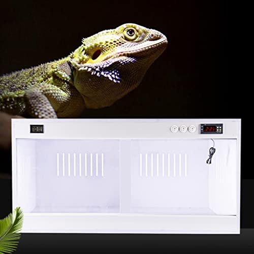 Caja de hábitat de reptiles de PVC, incubadora térmica y jaula de transporte para serpientes, lagartos, tortugas, ranas, ideal para la cría y alimentación de mascotas