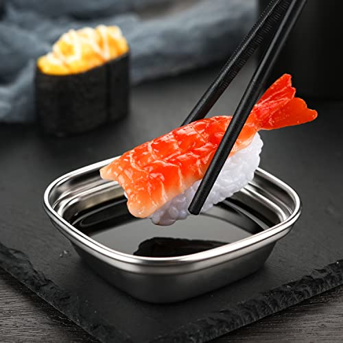 Chwaika Stainless Steel Sauce Cups Ramekin Dipping Sauce Cups Set Of 10 Square Sauce Dish Condiment Cups (Sdf-10) #TOP4