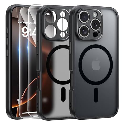Lutree per iPhone 16/ iPhone 16 Plus Pellicola Protettiva Fotocamera, Durezza 9H Lenti Individuali Protezione Schermo, Anello in Metallo + Vetro Temperato, HD Anti-Graffio -Nero