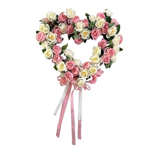 Couronne de cœurs décoration Amour Saint-Valentin pour porte
