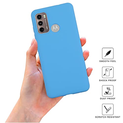 Image of SPRIG Compatible with Motorola G60 Liquid Silicone Premium Back Cover Drop Tested Shock Proof Mobile Case for Men, Women, Boys and Girls with Camera Protection (Navy Blue)