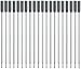 MengRan 4.5'' Ballpoint Pen Refills, Medium Point Pen Refill -Black ink.Pack of 20