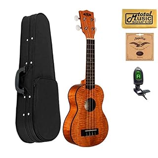 Kala Soprano Exotic Mahogany Ukulele, KA-SEM, Includes TMS Polishing Cloth, Polyfoam Soft Sided Case, Profile Digital… - Les Beatles, Paul McCartney, John Lennon, RIngo Starr, George Harrison