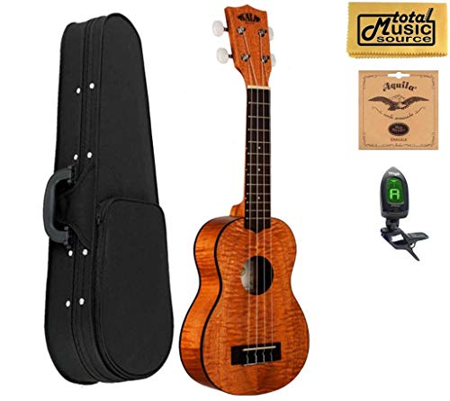 Kala Soprano Exotic Mahogany Ukulele, KA-SEM, Includes TMS Polishing Cloth, Polyfoam Soft Sided Case, Profile Digital… - Les Beatles, Paul McCartney, John Lennon, RIngo Starr, George Harrison Kala Soprano Exotic Mahogany Ukulele, KA-SEM, Includes TMS Polishing Cloth, Polyfoam Soft Sided Case, Profile Digital…
