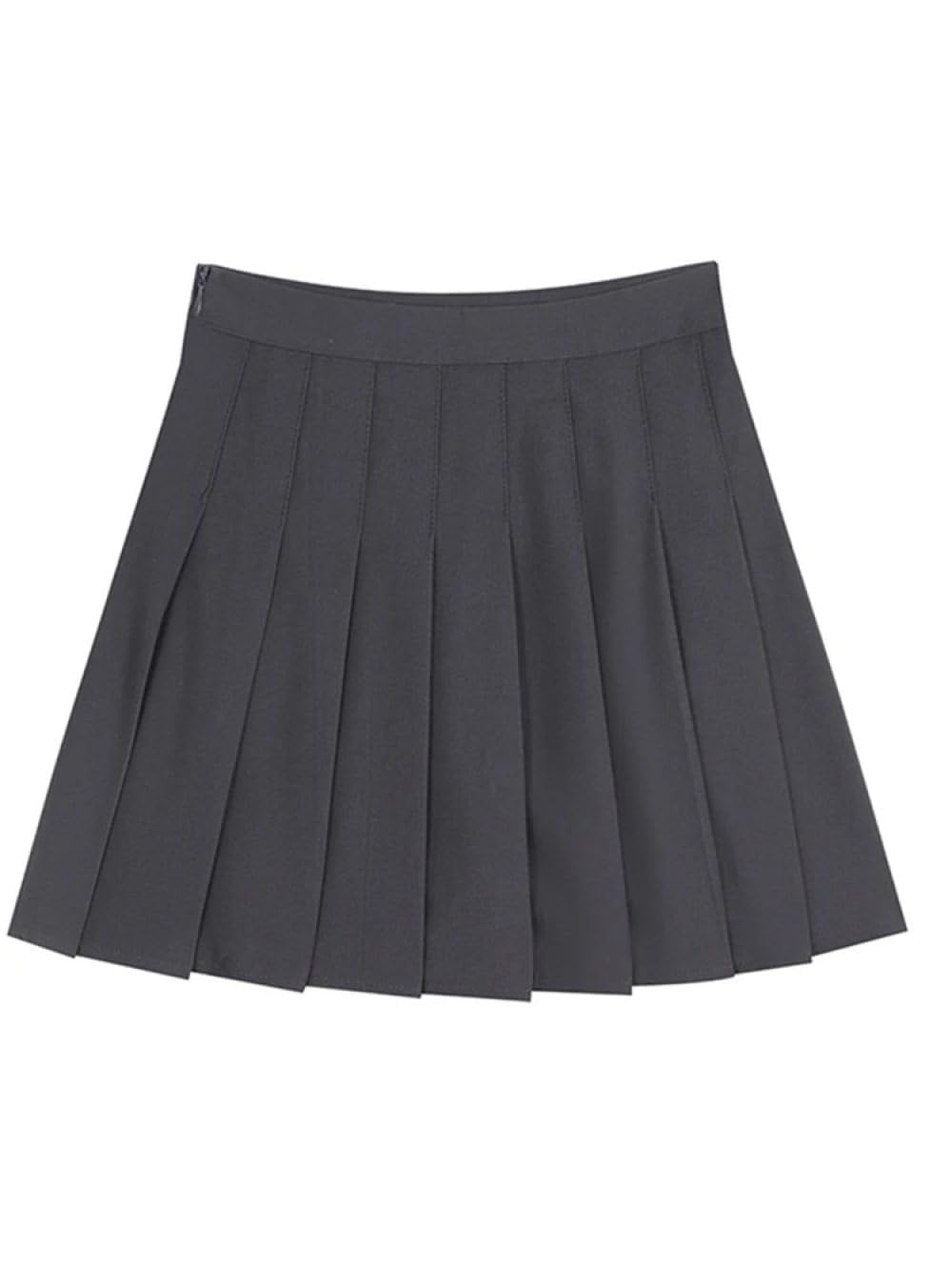Falda Corta De Mujer - Falda Plisada Gris Básica para Mujer, Moda De Verano, Estilo Preppy, Falda De Cintura Alta, Minifaldas Elegantes Ajustadas De Línea A