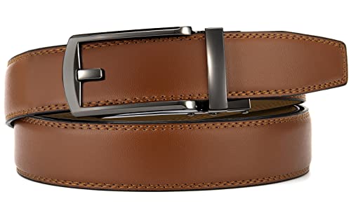 Image of CHAOREN Mens Dress Belt - Ratchet Belt Leather 1 1 /4 inch Comfort Click - Perfect Companion to Mens Dress Shoes