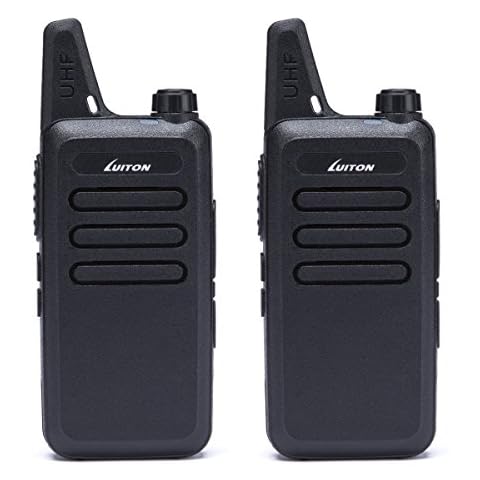 Walkie Talkies LT-316 GMRS Outdoor Camping Hiking Hunting Uhf Mini Walkie Talkies 3 Watts Output 5-10 Miles Range Micro USB Charging Amateur Two Way Radio (Pair) (Black) Cover