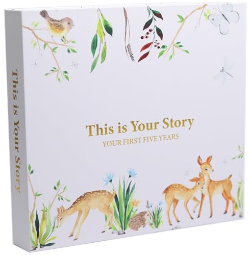 Image of SNUGGLY CUB Baby Memory Book for Baby Boy or Girl - First 5 Years Baby Book Keepsake - A Timeless Baby Scrapbook Album - Gender Neutral Simple Modern Baby Milestone Book